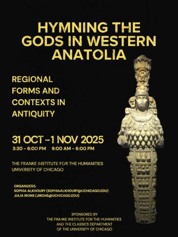 Poster for Hymning the Gods in Western Anatolia 31 Oct - 1 Nov 2025