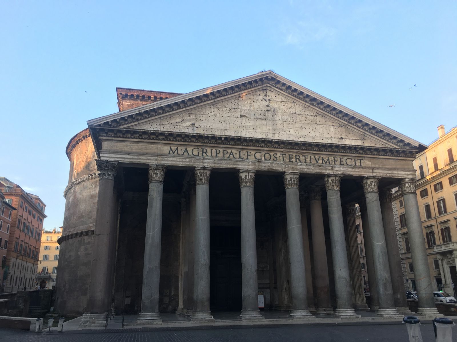 The Pantheon and an empty Piazza della Rotonda on a Sunday Morning. Photo Courtesy of Catherine Bonesho.