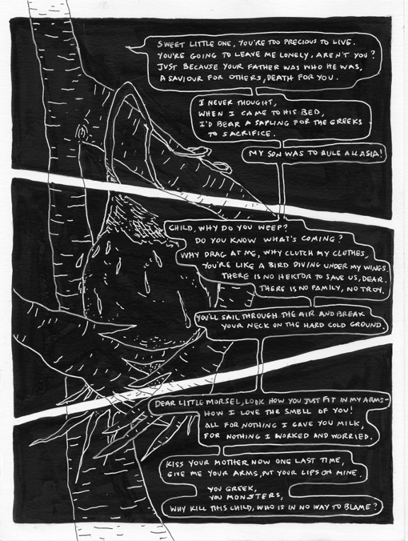 Figure 2: Andromache and Astyanax. © 2021 New Directions Books.